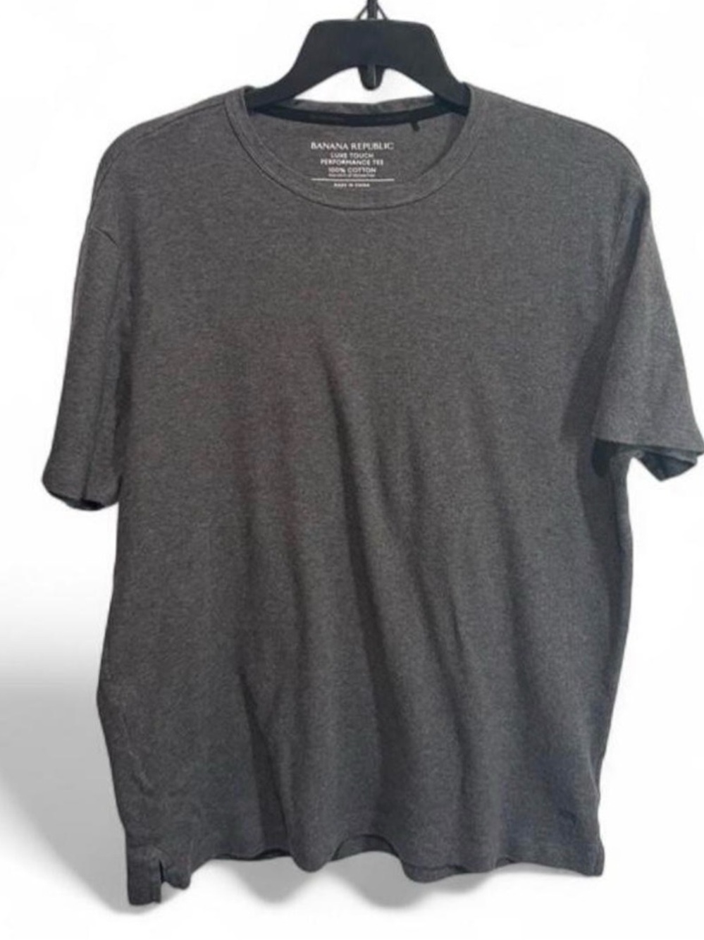 Banana Republic Luxe Touch Men’s Crew Neck T-Shirt - Dark Gray size large